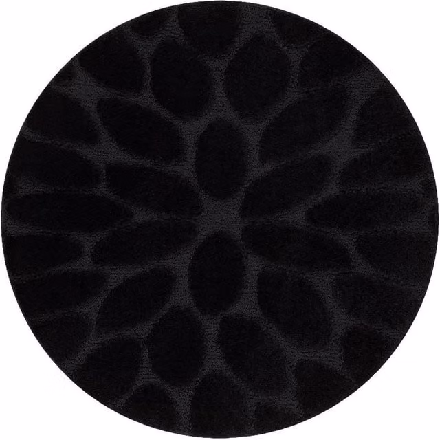 RugsX Black Round Bath Mat, Diameter: 100 cm – 1