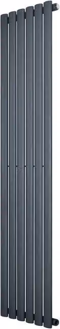 Monstershop Oval Single Column Steel Radiator in Anthracite Grey, H: 160 cm, W: 36 cm – 1