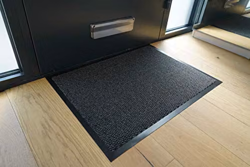 Desire Rugs Non-Slip Dirt Trapper Door Mat with Rubber Edges, Anthracite Grey, W: 40 cm, D: 60 cm – 2