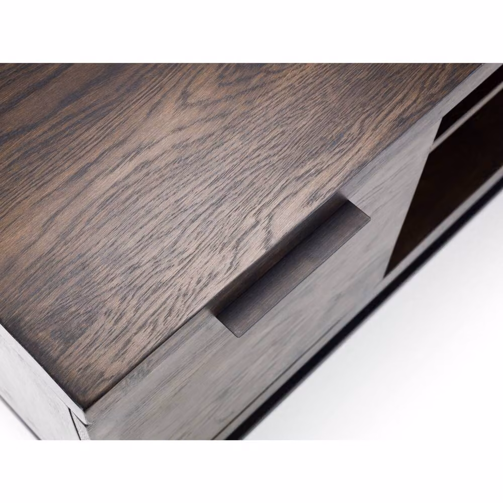 Cheshire Premium Kelbrook Modern TV Unit in Dark Oak and Metal – 3