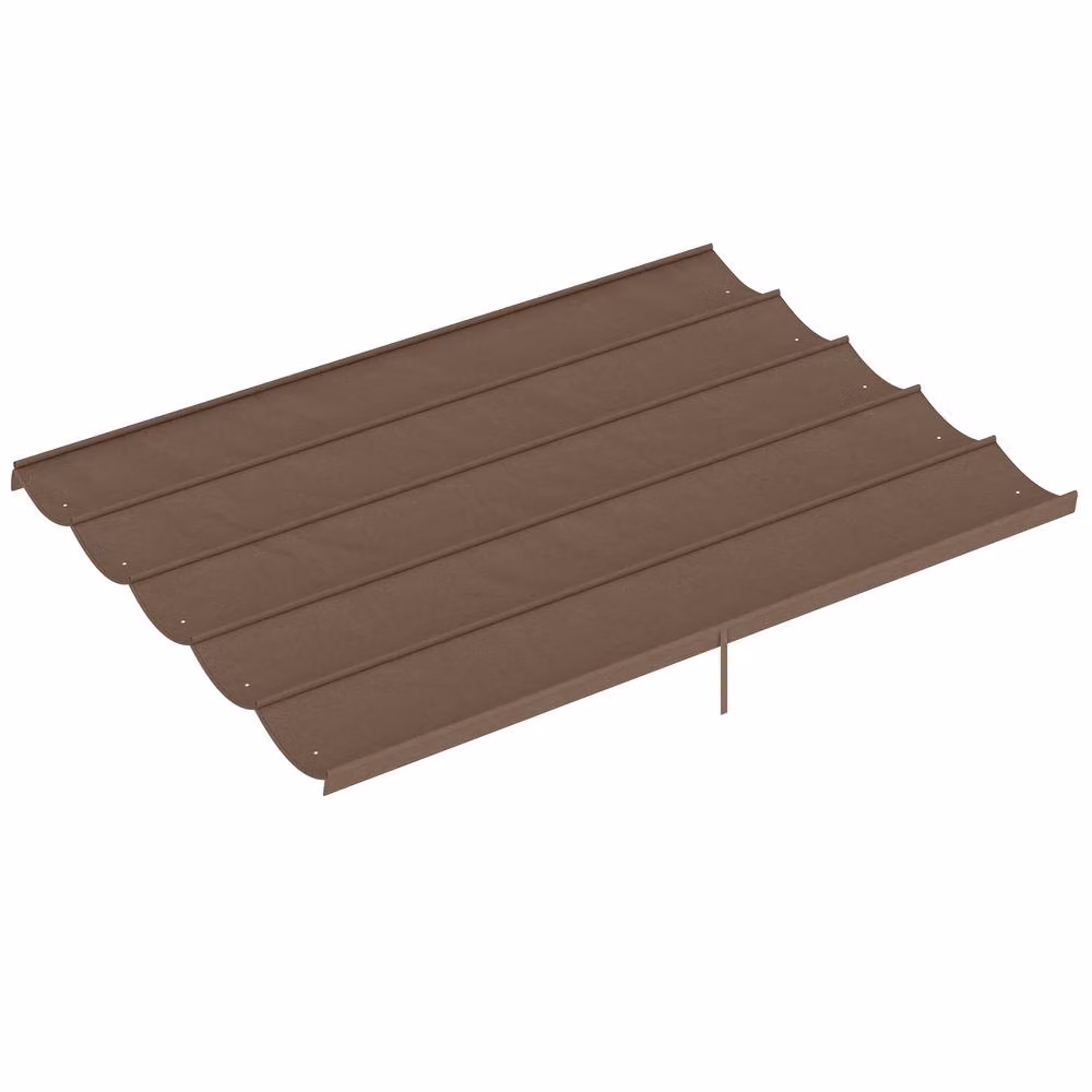 OUTSUNNY Brown Polyester Pergola Cover Replacement for 4x3 m Frame, 3.5 x 2.6 m – 2