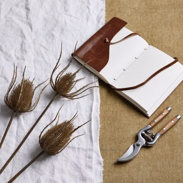 Love Lace Large Brown Triple Teasle Stem Artificial Flower – 1