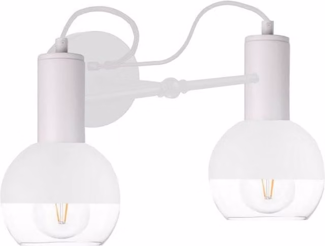 Netlighting Arne White Glass Wall Lamp, Diameter: 25 cm, 2x E27