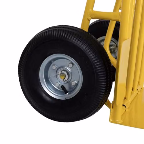 Charles Bentley Heavy Duty Sack Truck and Folding Trolley with Pneumatic Tyre, Yellow or Blue, H 112 x W 56.5 x D 47 cm – 3