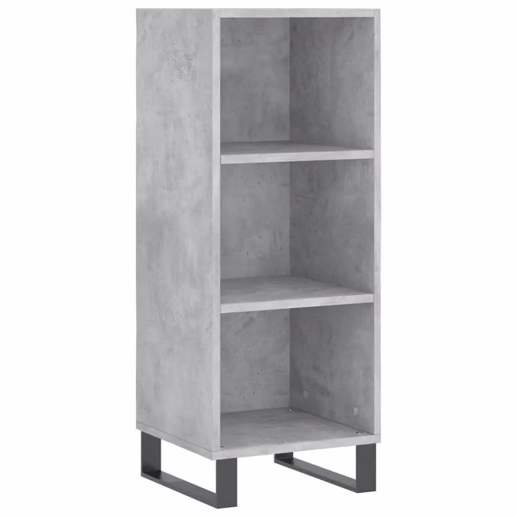 Berkfield Home Sideboard in Concrete Grey, W/D/H: 34.5 x 32.5 x 90 cm – 2