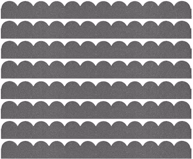 Garden Gear Flexi Curve Scallop Border Edging in Grey Rubber