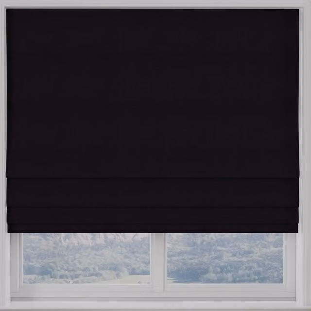 Terrys Elvira Made to Measure Blackout Roman Blind in Graphite Grey