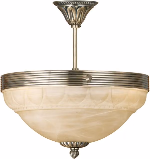 Loops Bronze Flush Ceiling Light with Champagne Glass Shades and E14 Bulbs