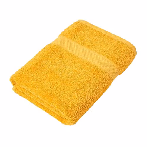 Homescapes Yellow Gold Turkish Cotton Bath Sheet, 500 GSM, Fluffy and Quick-Drying – 1