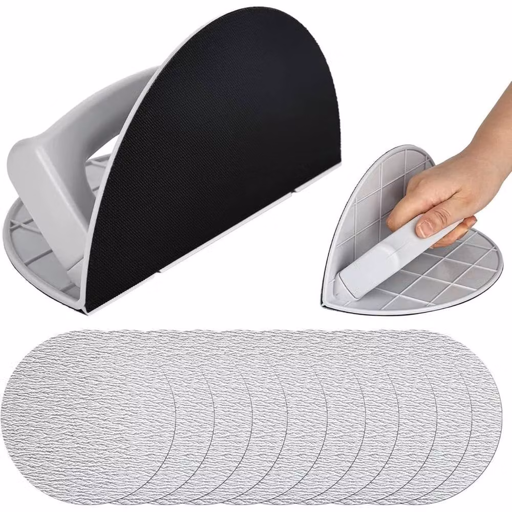 VOGREX Semi-Circular Manual Hand Sanding Board and Angle Grinding Tool in Grey – 3