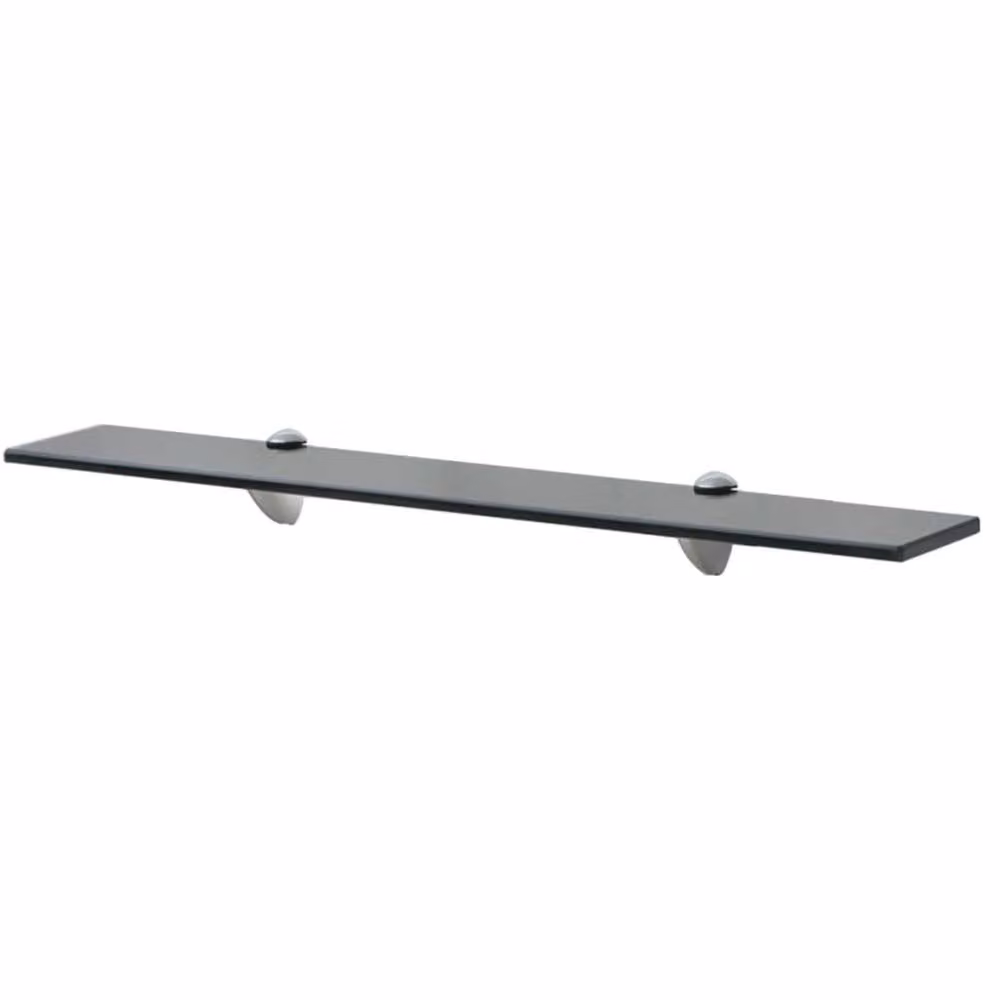 Berkfield Home Modern Black Glass Floating Shelf – 2