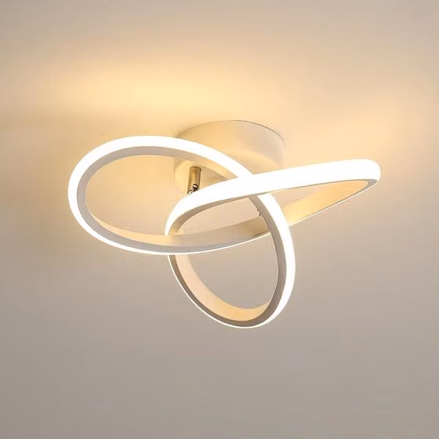 GOECO LED Ceiling Light in White, 22 W, Warm White 3000 K