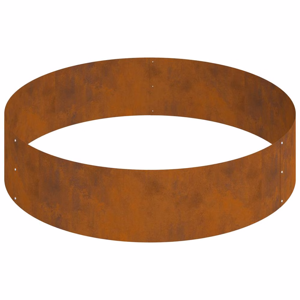 Berkfield Home Large Weathering Steel Metal Planter Tub in Bronze, Brown and Multicolour – 4