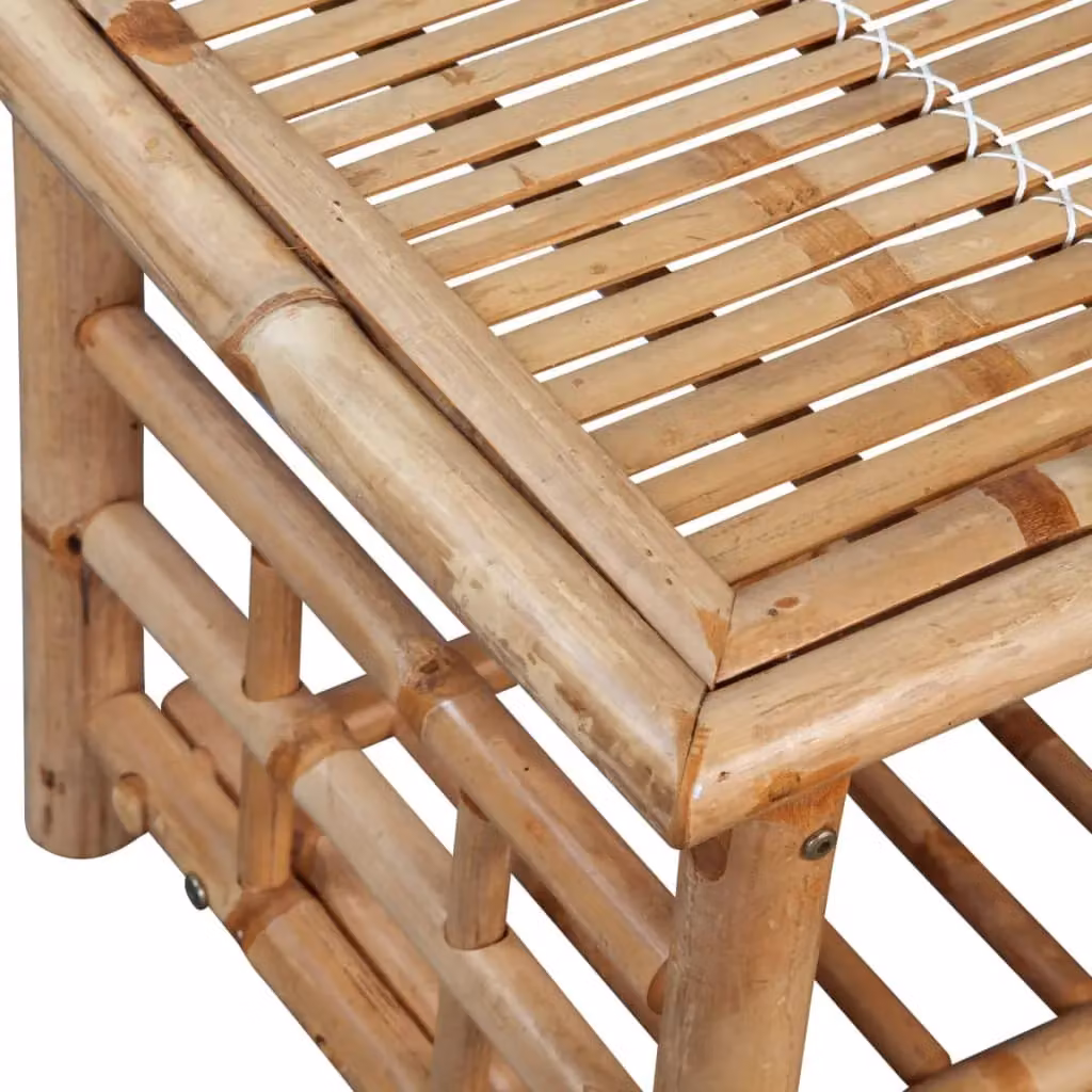 Berkfield Home Bamboo Coffee Table in Brown, W/D/H: 90 x 50 x 45 cm – 2