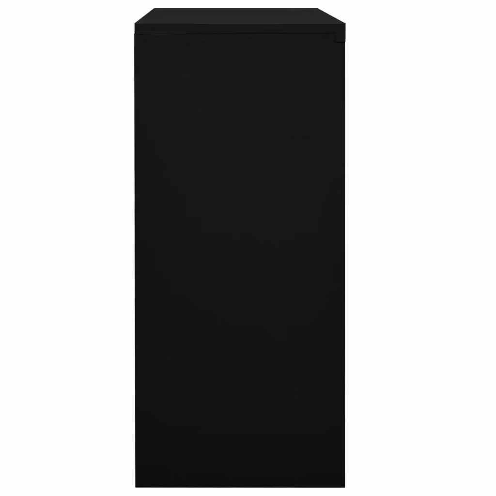 Berkfield Home Office Metal Cabinet with Sliding Doors in Black, W/D/H: 90 x 40 x 90 cm – 2