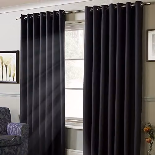 Alan Symonds Silver Blackout Eyelet Curtains, Thermal Insulating and UV Resistant – 2