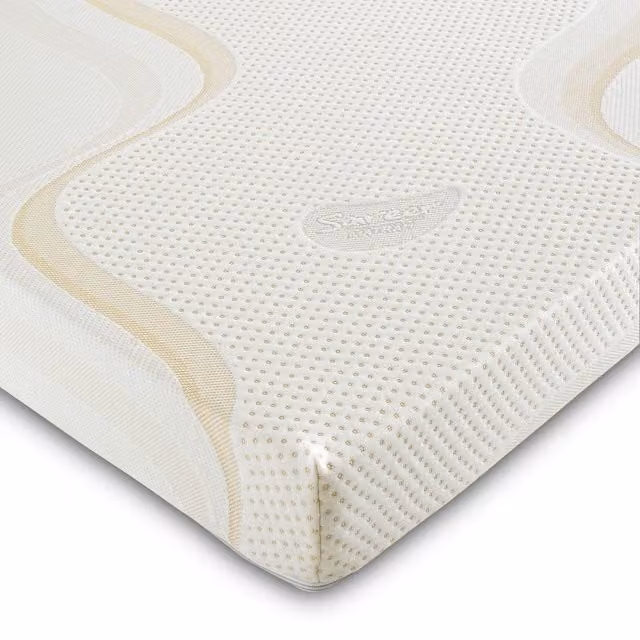 Sareer Reflex Foam Mattress in White with Removable Knit Fabric Cover, W/D/H: 120 x 200 cm