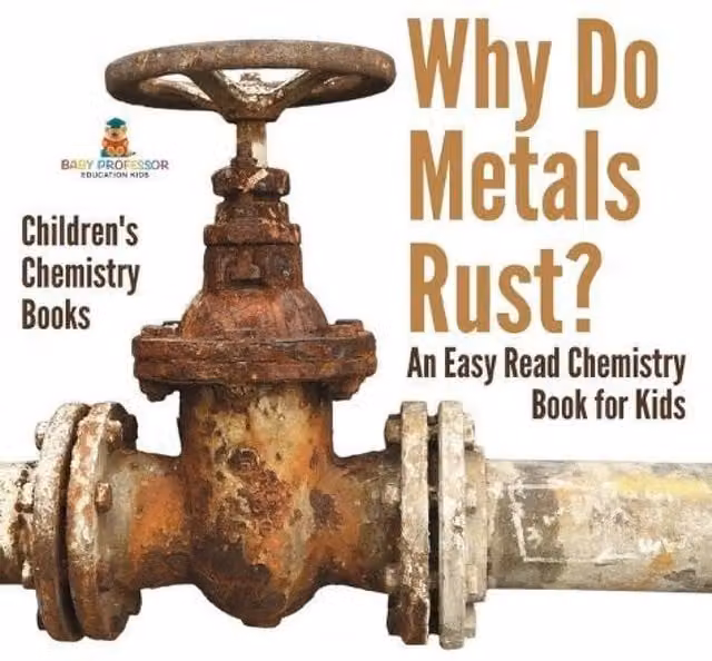 Baby Professor Why Do Metals Rust? Chemistry Book for Kids in White and Multicolour