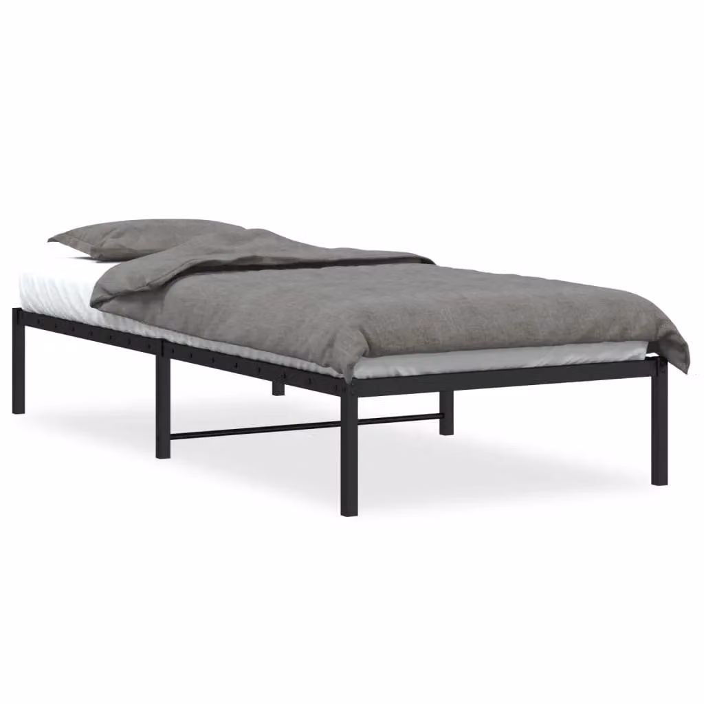 Berkfield Home Classic Metal Bed Frame, Black, W/D/H: 90 x 190 cm – 2