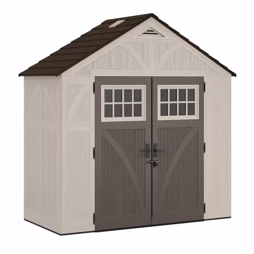 Rowlinson Tremont Garden Shed in Beige, W255 x D122 x H262 cm – 2