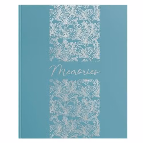 Exacompta Titanium Guest Book in Turquoise with 100 Plain White Pages, W: 27 cm, H: 22 cm