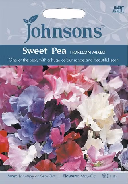 Johnsons Horizon Mixed Sweet Pea Multicolour Climber Flower Seeds