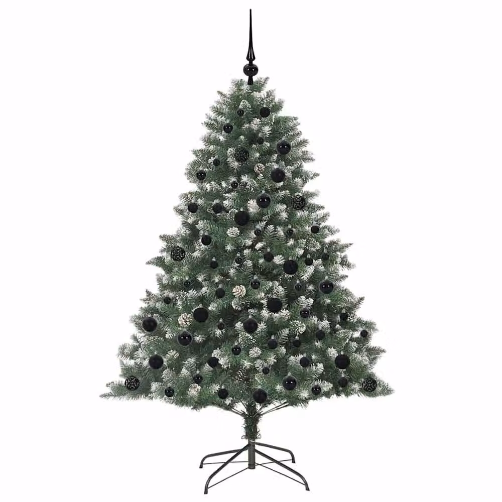 Berkfield Home Artificial Christmas Tree in Green, W/D/H: 126 x 126 x 180 cm – 3