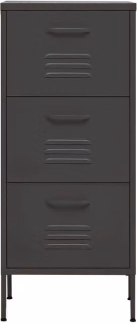 Berkfield Home Anthracite Steel Storage Cabinet in Dark Grey, W: 42.5 cm, D: 35 cm, H: 101.5 cm – 1
