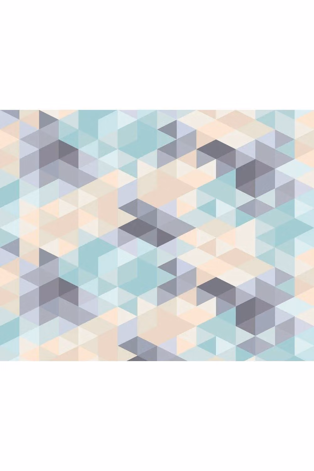 Origin Murals Iso Triangles Geometric Wall Mural in Blue and Multicolour, W: 300 cm x H: 240 cm – 2