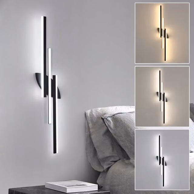 COMELY Modern 36W Up and Down Indoor Wall Light in Black, W: 100 cm – 1