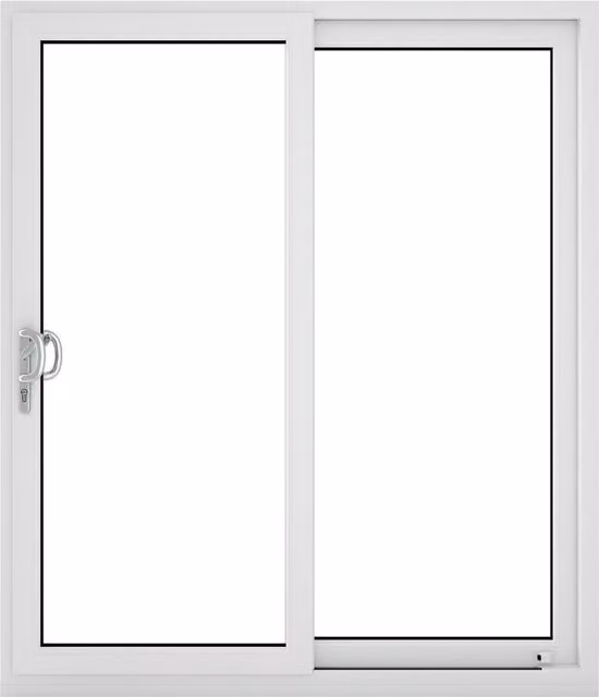 Crystal Direct White uPVC Sliding Patio Door, Reversible, W: 239.0 cm, H: 209.0 cm