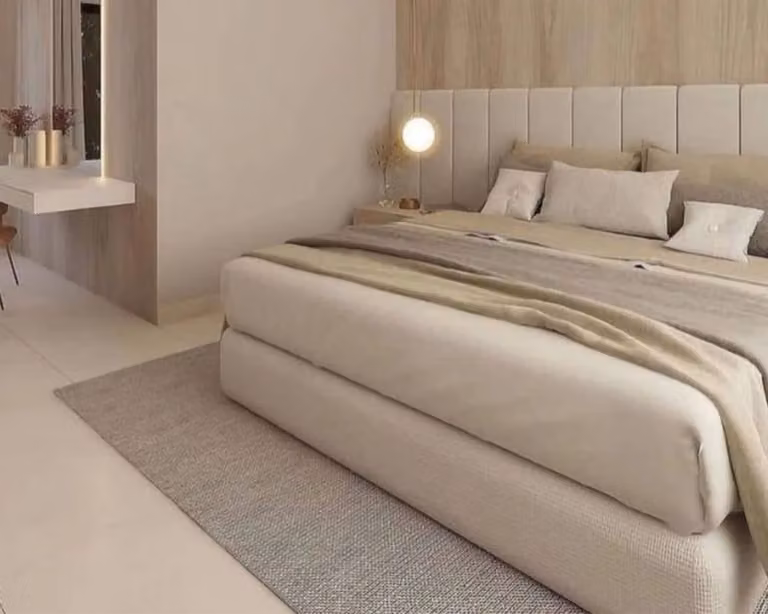 Stratus Interiors Raphael Extra Wide Upholstered Ottoman Bed with Gas Lift Headboard in Beige, King Size (180 x 200 cm)