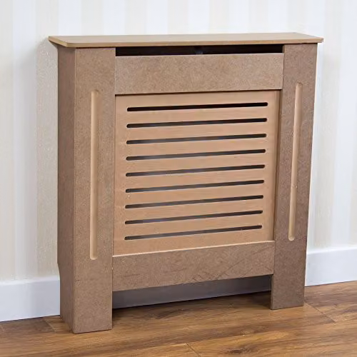 Vida Designs Milton Unfinished Small Radiator Cover, Brown, W: 78 cm, H: 82 cm, D: 19 cm – 2