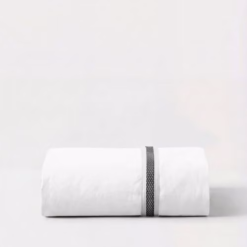 Bedable White 100% Cotton Percale Deep Fitted Sheet, Double, 137 x 190 cm