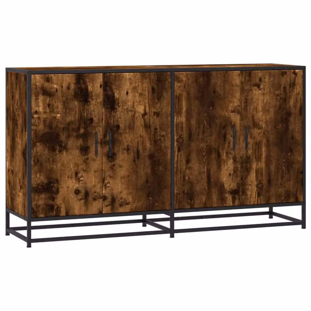Berkfield Home Smoked Oak Sideboard in Brown, W/D/H: 134 x 35 x 76 cm – 2