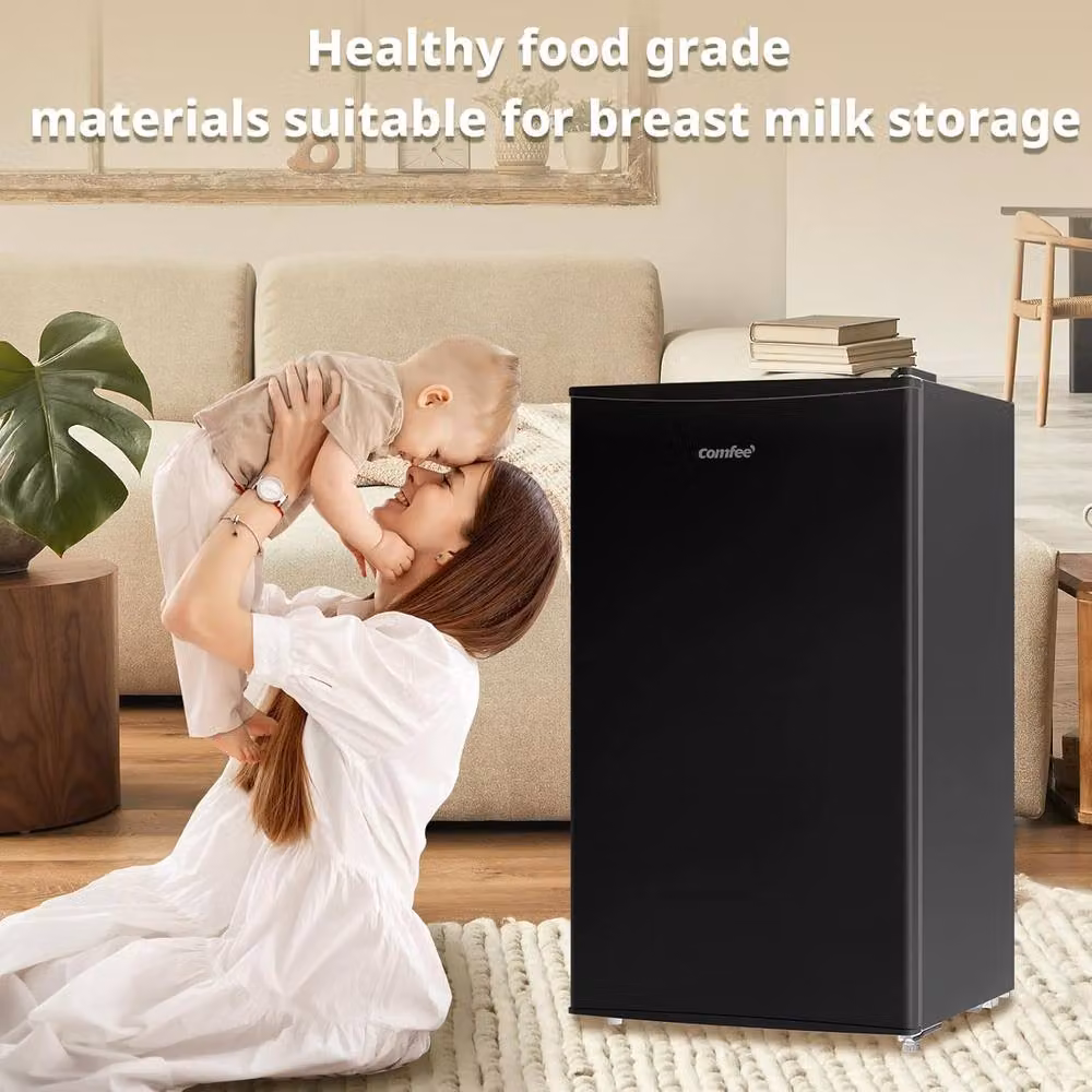 Living and Home 60L Freestanding Under Counter Upright Freezer with Adjustable Thermostat and Reversible Door, Black, W/D/H: 44.5 x 41.0 x 84.5 cm – 3