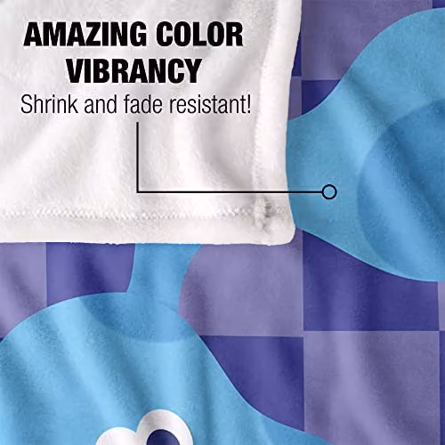 LOGOVISION Blue's Clues Super Soft Fleece Throw Blanket, Blue and White, W/D/H: 152 x 127 cm – 3