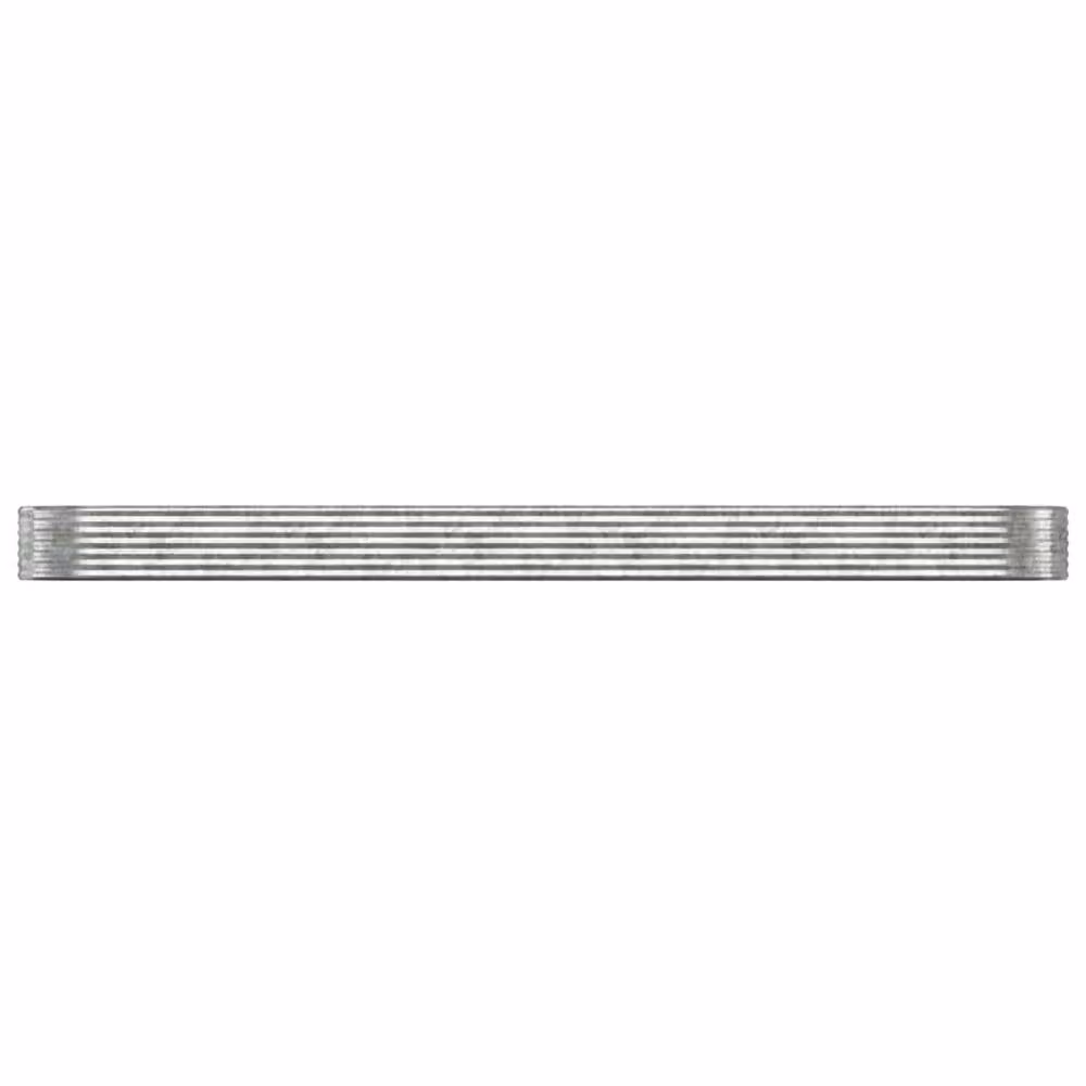 Berkfield Home Garden Powder-coated Steel Raised Bed in Silver, W: 507 cm, D: 100 cm, H: 36 cm – 2