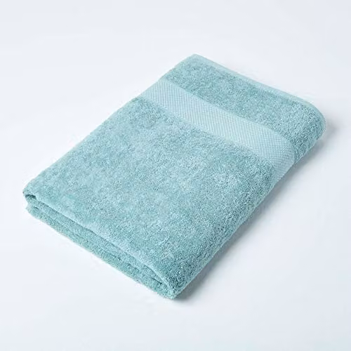Homescapes Green Turkish Cotton Jumbo Towel, 500 GSM, Fluffy and Absorbent