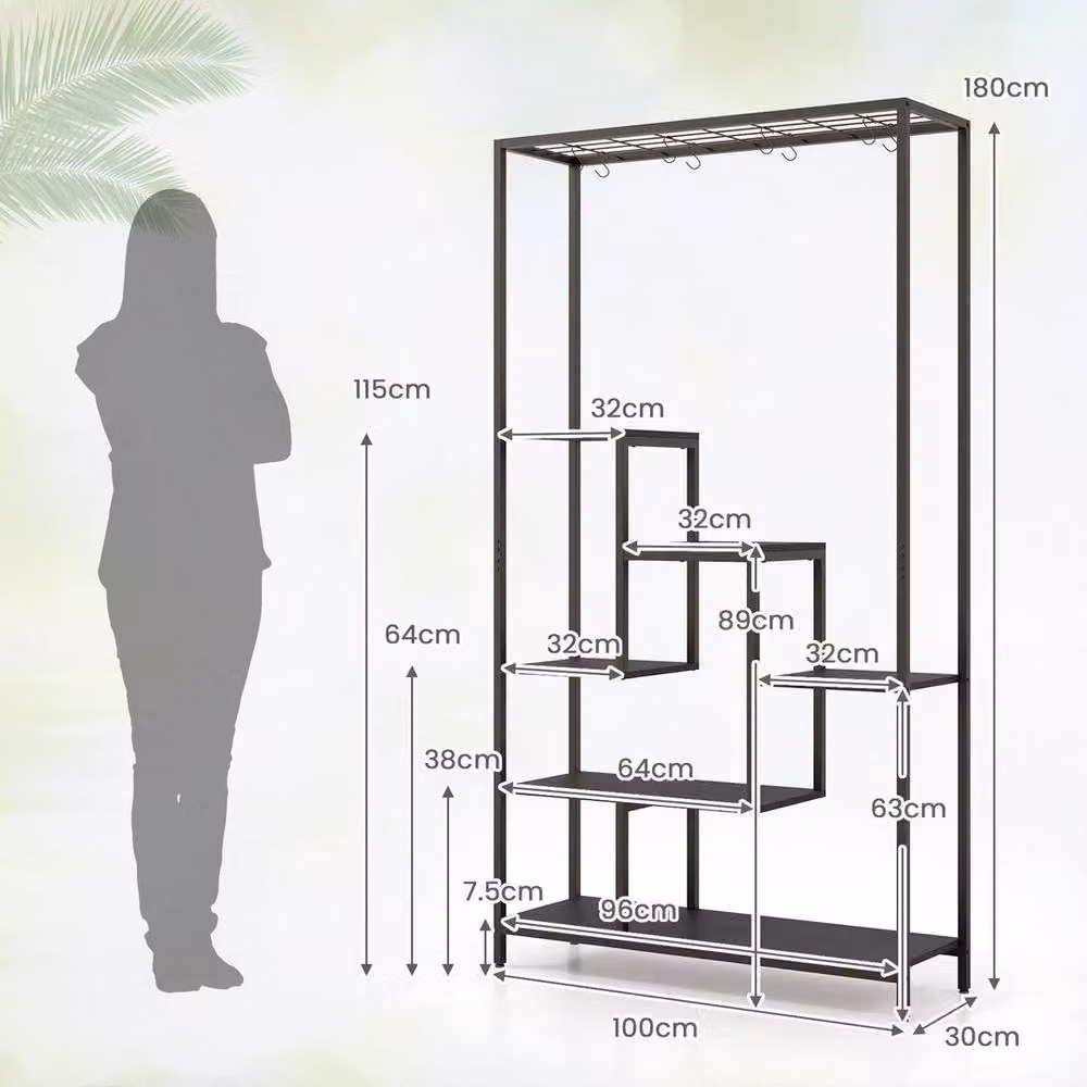 SPETLEK Matt Black Metal Corner Plant Shelf for Indoor Plants – 2