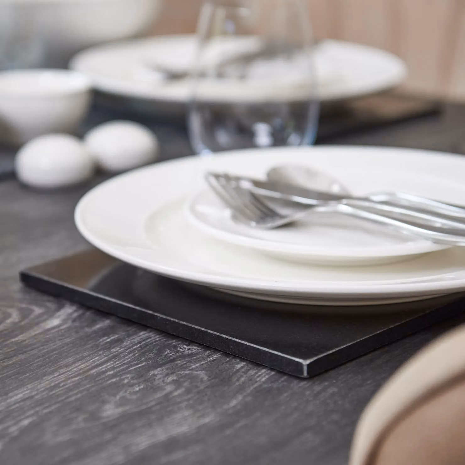 Creative Tops Black Granite Placemats, Set of 2 – 5
