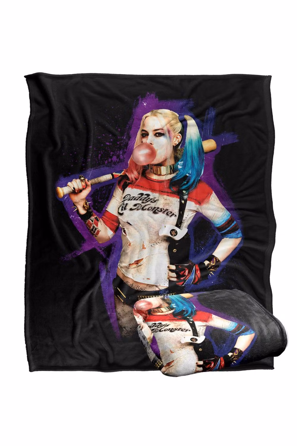 Warner Bros. Suicide Squad Bubble Silky Touch Super Soft Fluffy Throw Blanket, Multicolour, Extra Large – 2