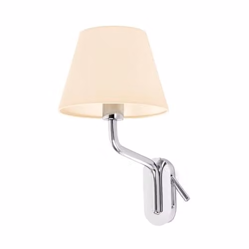 Netlighting Eterna LED Wall Reading Light in Chrome with E27 Bulb Compatibility