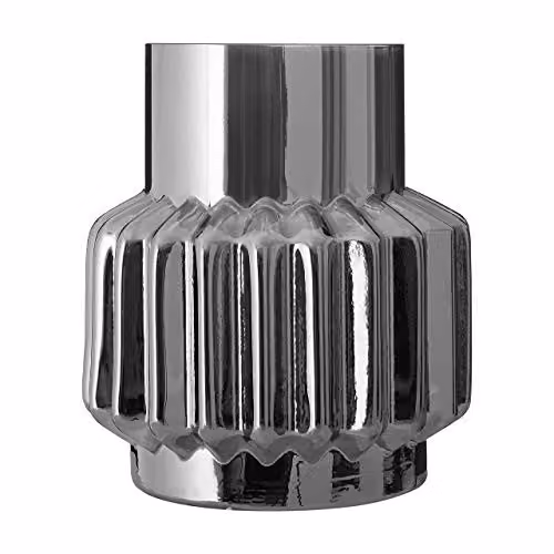 Orsina Onice Geometric Glass and Ceramic Tabletop Vase in Silver, Gold or Grey – 2