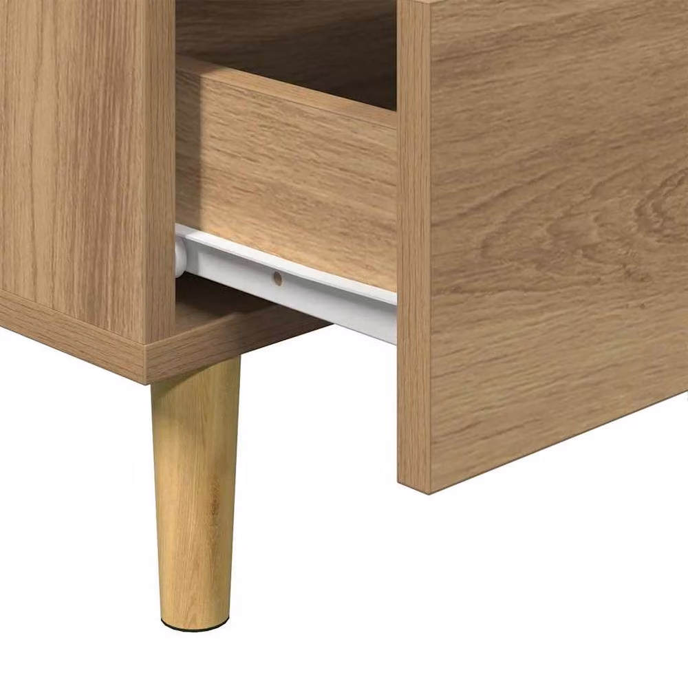Berkfield Home Classic Bedside Cabinet in Artisan Oak Brown, W/D/H: 40 x 35 x 69 cm – 3