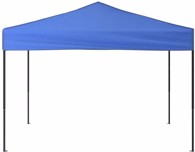 Berkfield Home Durable Folding Party Tent in Blue with Steel Frame, W/D/H: 3 x 3 x 2.45 m