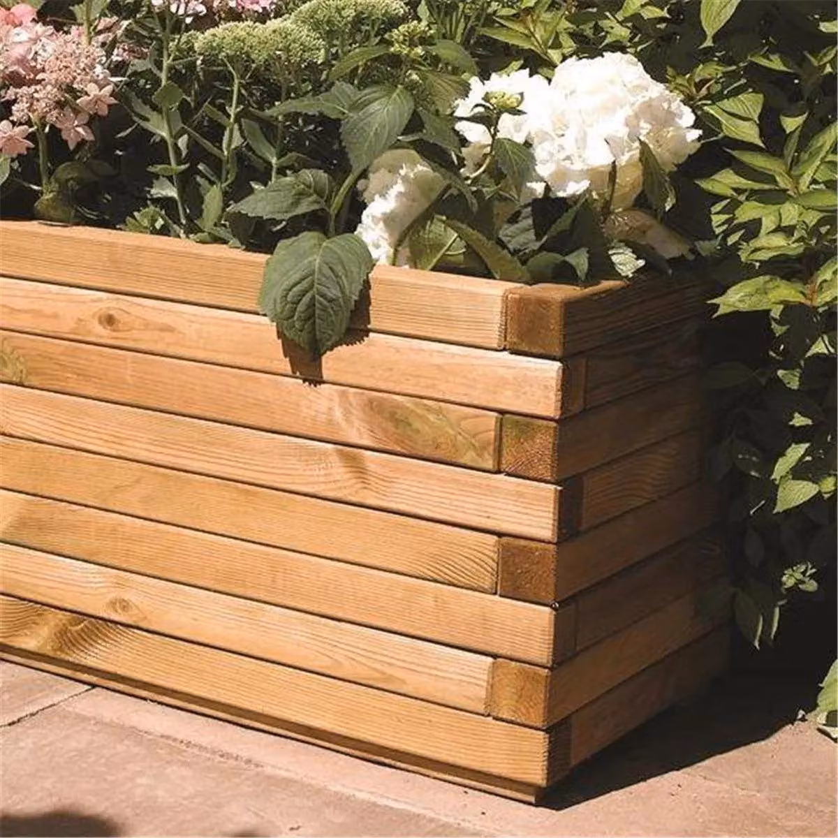 Cheshire Deluxe Brown Wood Window Box Patio Planter – 2