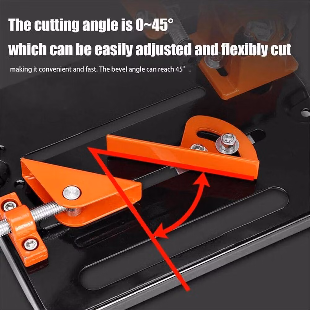 Nordara Angle Grinder Stand with Cast Iron Base and Vertical Holder, Orange, W: 100.0 cm, D: 58.4 cm, H: 26.0 cm – 2