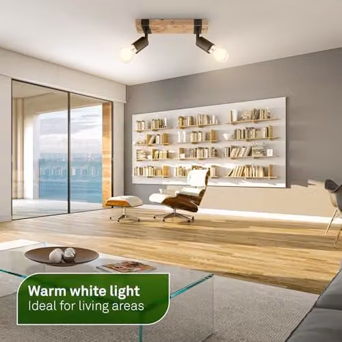 Briloner Set of 2 EEK Filament LED E27 A60 Bulbs, Warm White, 4W, 840lm, Transparent – 3