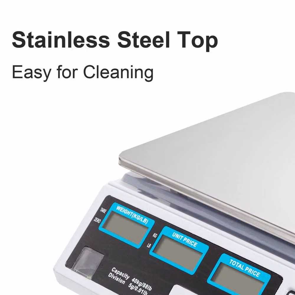 EONLION Digital Kitchen Weight Scale in Silver with Stainless Steel Design and Digital Display – 3